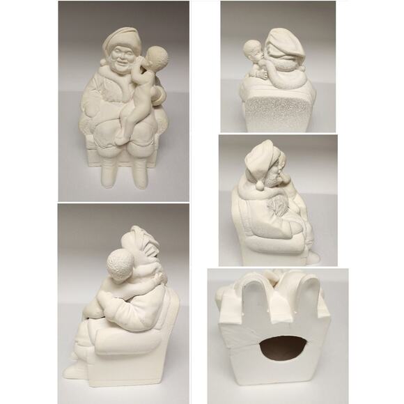 Santa Claus Bisque Ceramic Figurines Ready forTo Paint Christmas, Holiday Decor - Picture 9 of 14